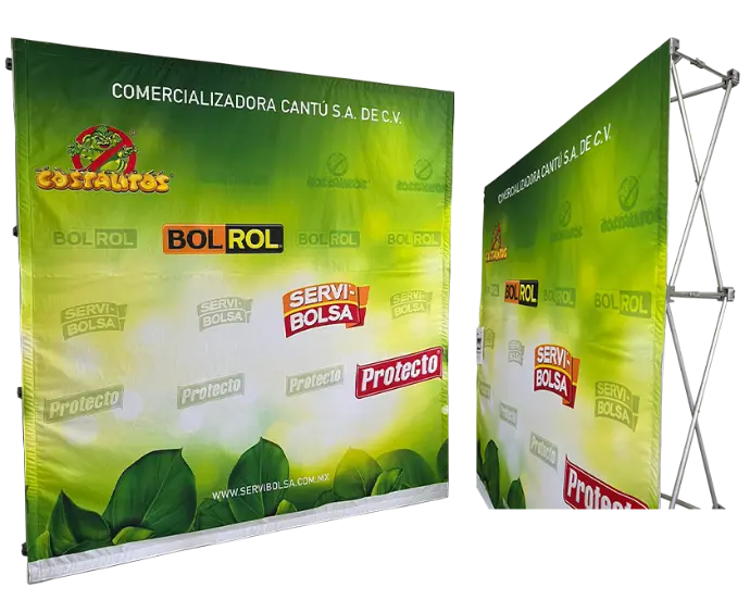 Pop banner publicitario para eventos y exposiciones